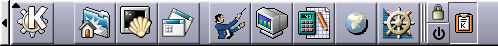left end of KDE panel